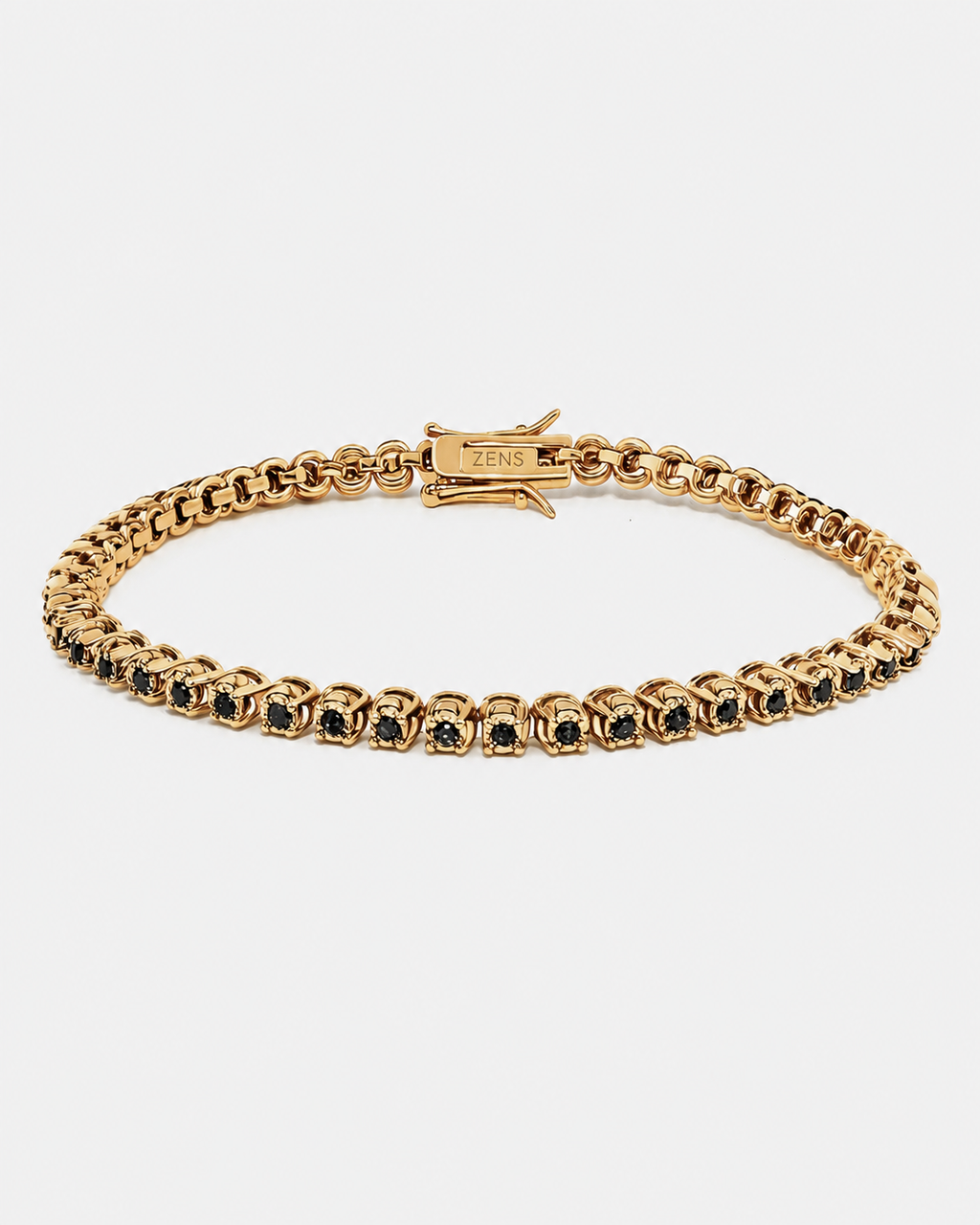 Pulseira Riviera Milano Nero Zircônias Negras