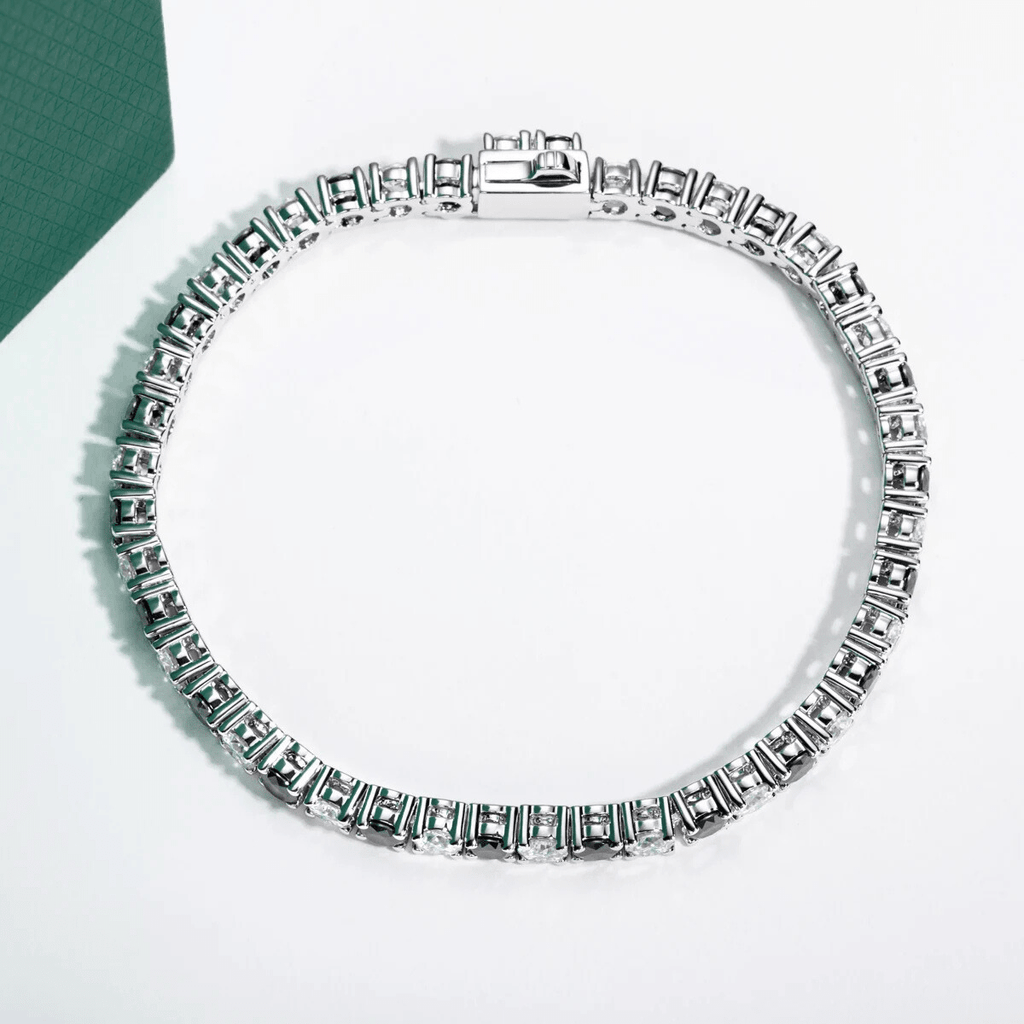 Pulseira Riviera Black & White Moissanite Moissanite - Momi Jewel